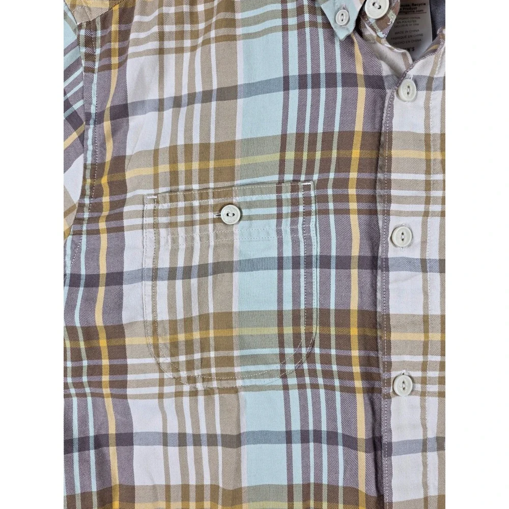 Patagonia Mens Birdshot‎ Organic Cotton Plaid Button Down Shirt XL Casual - Picture 5 of 12